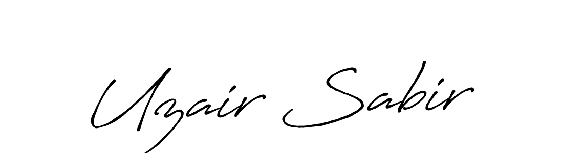 Design your own signature with our free online signature maker. With this signature software, you can create a handwritten (Antro_Vectra_Bolder) signature for name Uzair Sabir. Uzair Sabir signature style 7 images and pictures png