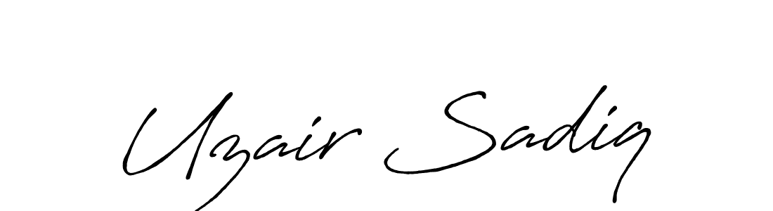 Design your own signature with our free online signature maker. With this signature software, you can create a handwritten (Antro_Vectra_Bolder) signature for name Uzair Sadiq. Uzair Sadiq signature style 7 images and pictures png
