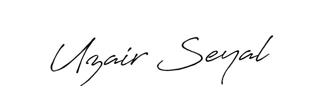 Create a beautiful signature design for name Uzair Seyal. With this signature (Antro_Vectra_Bolder) fonts, you can make a handwritten signature for free. Uzair Seyal signature style 7 images and pictures png