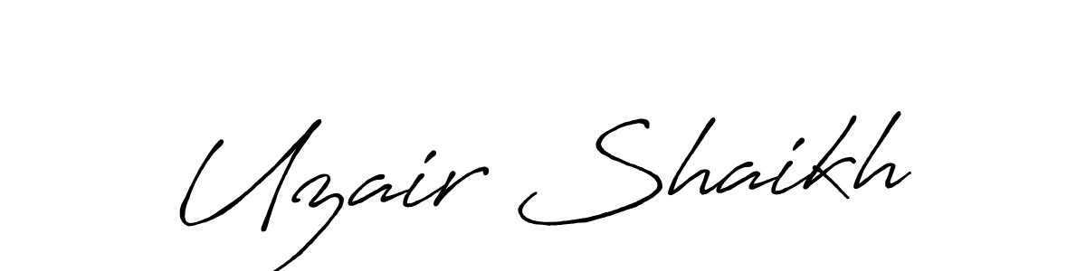 You should practise on your own different ways (Antro_Vectra_Bolder) to write your name (Uzair Shaikh) in signature. don't let someone else do it for you. Uzair Shaikh signature style 7 images and pictures png