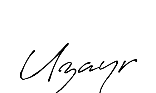 Make a beautiful signature design for name Uzayr. With this signature (Antro_Vectra_Bolder) style, you can create a handwritten signature for free. Uzayr signature style 7 images and pictures png