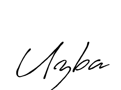 Create a beautiful signature design for name Uzba. With this signature (Antro_Vectra_Bolder) fonts, you can make a handwritten signature for free. Uzba signature style 7 images and pictures png
