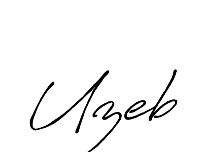 Similarly Antro_Vectra_Bolder is the best handwritten signature design. Signature creator online .You can use it as an online autograph creator for name Uzeb. Uzeb signature style 7 images and pictures png