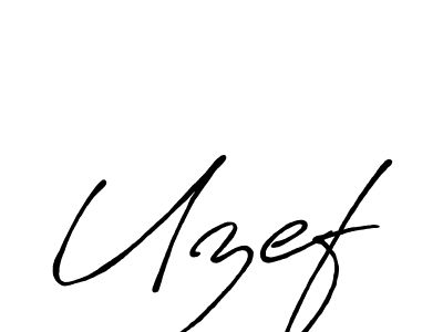 Design your own signature with our free online signature maker. With this signature software, you can create a handwritten (Antro_Vectra_Bolder) signature for name Uzef. Uzef signature style 7 images and pictures png