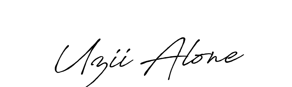 Also You can easily find your signature by using the search form. We will create Uzii Alone name handwritten signature images for you free of cost using Antro_Vectra_Bolder sign style. Uzii Alone signature style 7 images and pictures png