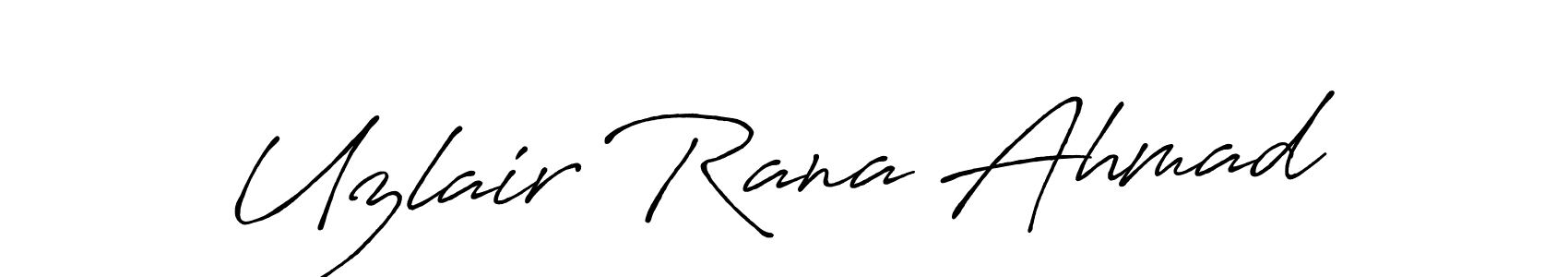 You should practise on your own different ways (Antro_Vectra_Bolder) to write your name (Uzlair Rana Ahmad) in signature. don't let someone else do it for you. Uzlair Rana Ahmad signature style 7 images and pictures png