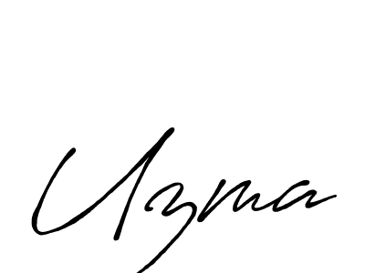 Design your own signature with our free online signature maker. With this signature software, you can create a handwritten (Antro_Vectra_Bolder) signature for name Uzma. Uzma signature style 7 images and pictures png