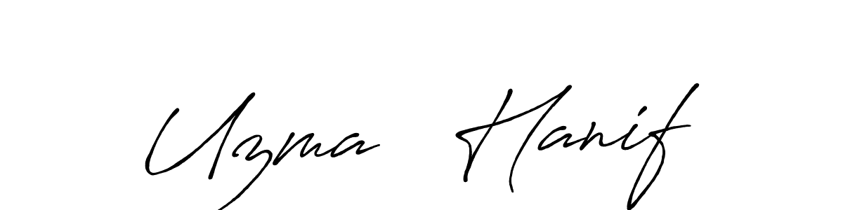 It looks lik you need a new signature style for name Uzma   Hanif. Design unique handwritten (Antro_Vectra_Bolder) signature with our free signature maker in just a few clicks. Uzma   Hanif signature style 7 images and pictures png