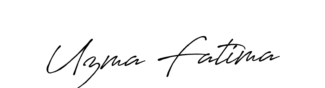 The best way (Antro_Vectra_Bolder) to make a short signature is to pick only two or three words in your name. The name Uzma Fatima include a total of six letters. For converting this name. Uzma Fatima signature style 7 images and pictures png