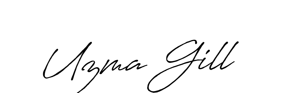 Once you've used our free online signature maker to create your best signature Antro_Vectra_Bolder style, it's time to enjoy all of the benefits that Uzma Gill name signing documents. Uzma Gill signature style 7 images and pictures png