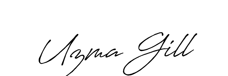 Once you've used our free online signature maker to create your best signature Antro_Vectra_Bolder style, it's time to enjoy all of the benefits that Uzma Gill name signing documents. Uzma Gill signature style 7 images and pictures png