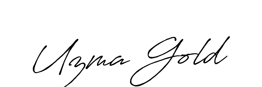 Use a signature maker to create a handwritten signature online. With this signature software, you can design (Antro_Vectra_Bolder) your own signature for name Uzma Gold. Uzma Gold signature style 7 images and pictures png