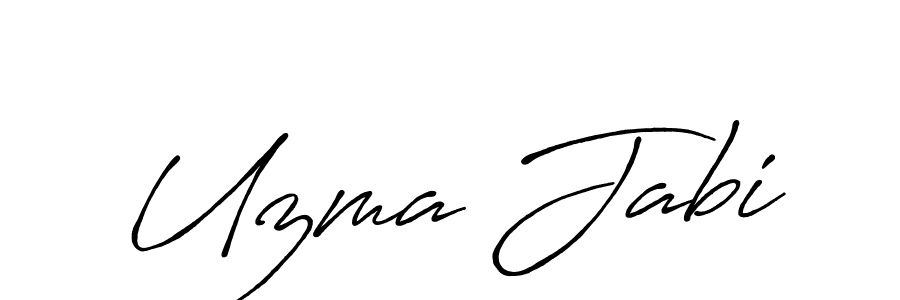 Also we have Uzma Jabi name is the best signature style. Create professional handwritten signature collection using Antro_Vectra_Bolder autograph style. Uzma Jabi signature style 7 images and pictures png