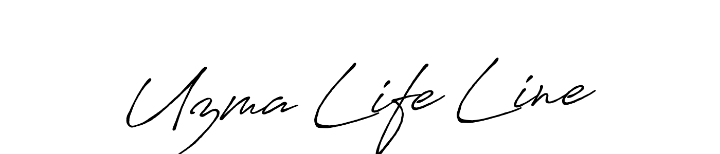 Also we have Uzma Life Line name is the best signature style. Create professional handwritten signature collection using Antro_Vectra_Bolder autograph style. Uzma Life Line signature style 7 images and pictures png