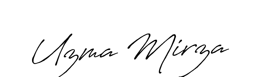 Uzma Mirza stylish signature style. Best Handwritten Sign (Antro_Vectra_Bolder) for my name. Handwritten Signature Collection Ideas for my name Uzma Mirza. Uzma Mirza signature style 7 images and pictures png