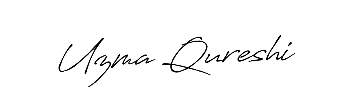 Uzma Qureshi stylish signature style. Best Handwritten Sign (Antro_Vectra_Bolder) for my name. Handwritten Signature Collection Ideas for my name Uzma Qureshi. Uzma Qureshi signature style 7 images and pictures png