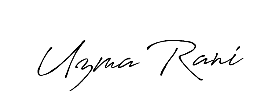 Use a signature maker to create a handwritten signature online. With this signature software, you can design (Antro_Vectra_Bolder) your own signature for name Uzma Rani. Uzma Rani signature style 7 images and pictures png