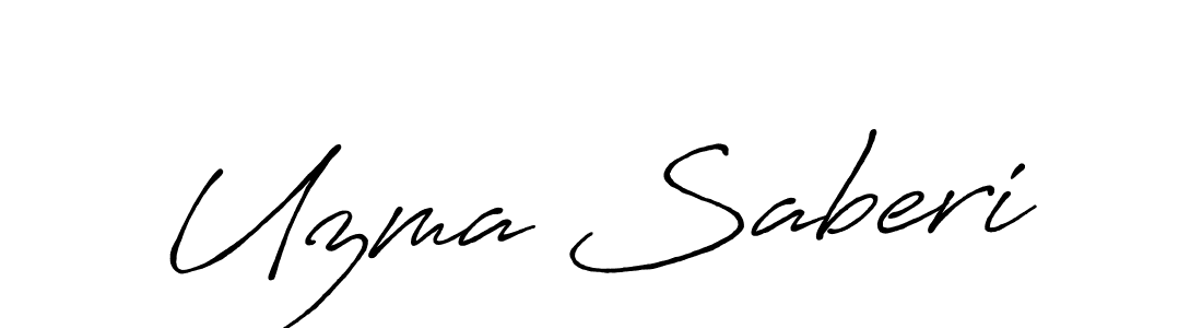 It looks lik you need a new signature style for name Uzma Saberi. Design unique handwritten (Antro_Vectra_Bolder) signature with our free signature maker in just a few clicks. Uzma Saberi signature style 7 images and pictures png