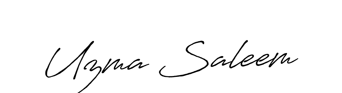 Make a beautiful signature design for name Uzma Saleem. With this signature (Antro_Vectra_Bolder) style, you can create a handwritten signature for free. Uzma Saleem signature style 7 images and pictures png