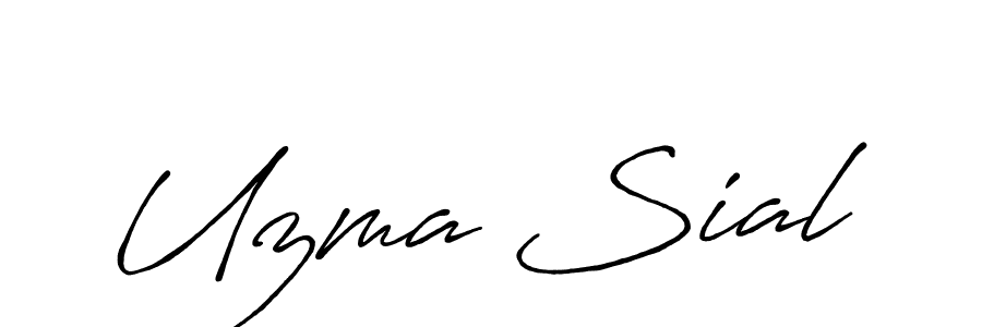 Uzma Sial stylish signature style. Best Handwritten Sign (Antro_Vectra_Bolder) for my name. Handwritten Signature Collection Ideas for my name Uzma Sial. Uzma Sial signature style 7 images and pictures png