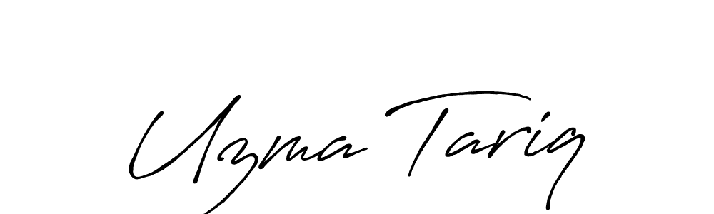 Use a signature maker to create a handwritten signature online. With this signature software, you can design (Antro_Vectra_Bolder) your own signature for name Uzma Tariq. Uzma Tariq signature style 7 images and pictures png