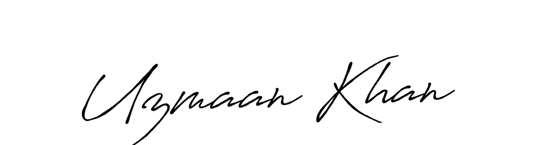 Design your own signature with our free online signature maker. With this signature software, you can create a handwritten (Antro_Vectra_Bolder) signature for name Uzmaan Khan. Uzmaan Khan signature style 7 images and pictures png