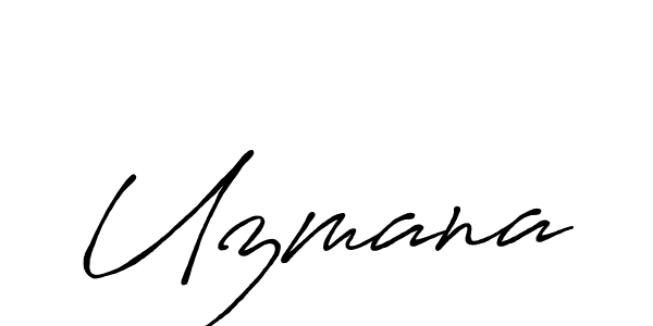 Uzmana stylish signature style. Best Handwritten Sign (Antro_Vectra_Bolder) for my name. Handwritten Signature Collection Ideas for my name Uzmana. Uzmana signature style 7 images and pictures png