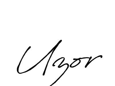 Use a signature maker to create a handwritten signature online. With this signature software, you can design (Antro_Vectra_Bolder) your own signature for name Uzor. Uzor signature style 7 images and pictures png