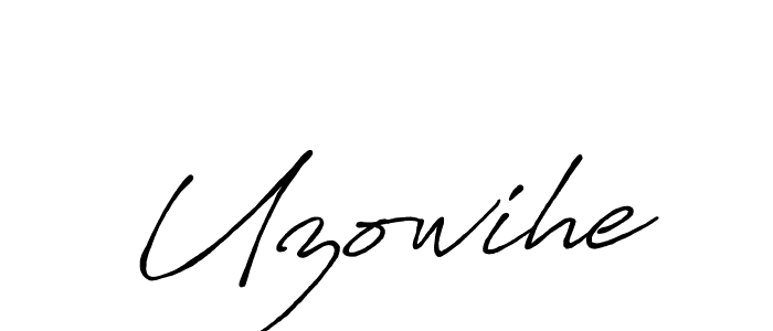 Make a beautiful signature design for name Uzowihe. With this signature (Antro_Vectra_Bolder) style, you can create a handwritten signature for free. Uzowihe signature style 7 images and pictures png