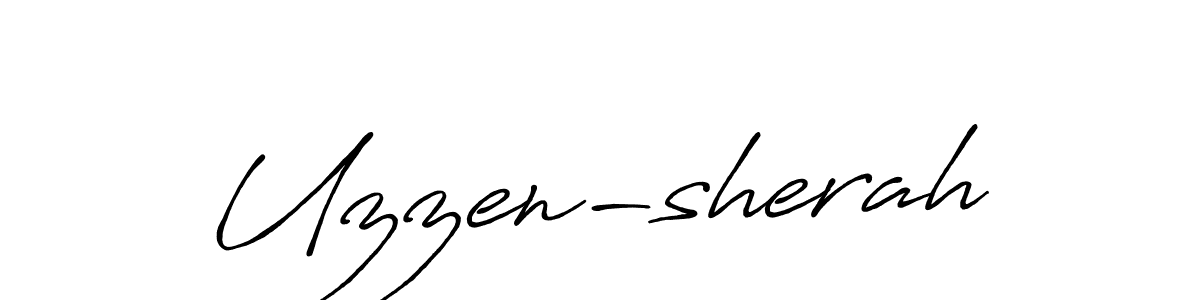 Create a beautiful signature design for name Uzzen-sherah. With this signature (Antro_Vectra_Bolder) fonts, you can make a handwritten signature for free. Uzzen-sherah signature style 7 images and pictures png