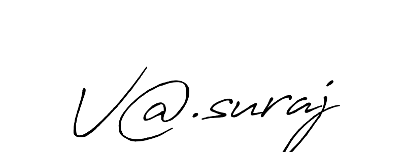 V@.suraj stylish signature style. Best Handwritten Sign (Antro_Vectra_Bolder) for my name. Handwritten Signature Collection Ideas for my name V@.suraj. V@.suraj signature style 7 images and pictures png
