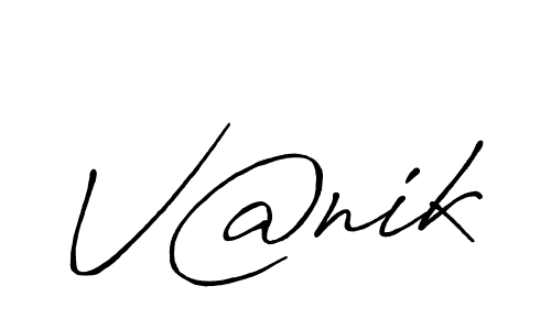 Similarly Antro_Vectra_Bolder is the best handwritten signature design. Signature creator online .You can use it as an online autograph creator for name V@nik. V@nik signature style 7 images and pictures png