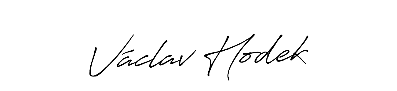 Václav Hodek stylish signature style. Best Handwritten Sign (Antro_Vectra_Bolder) for my name. Handwritten Signature Collection Ideas for my name Václav Hodek. Václav Hodek signature style 7 images and pictures png