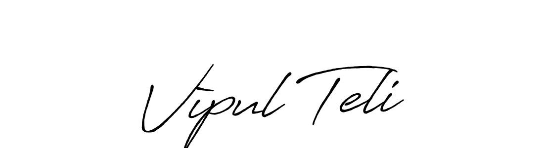 How to Draw Vìpul Teli signature style? Antro_Vectra_Bolder is a latest design signature styles for name Vìpul Teli. Vìpul Teli signature style 7 images and pictures png