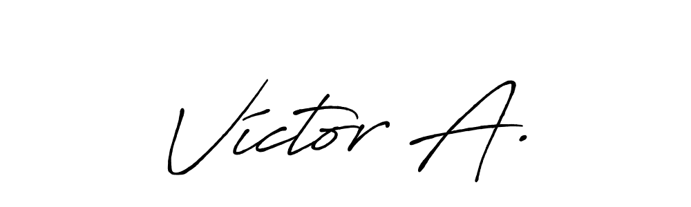 This is the best signature style for the Víctor A. name. Also you like these signature font (Antro_Vectra_Bolder). Mix name signature. Víctor A. signature style 7 images and pictures png