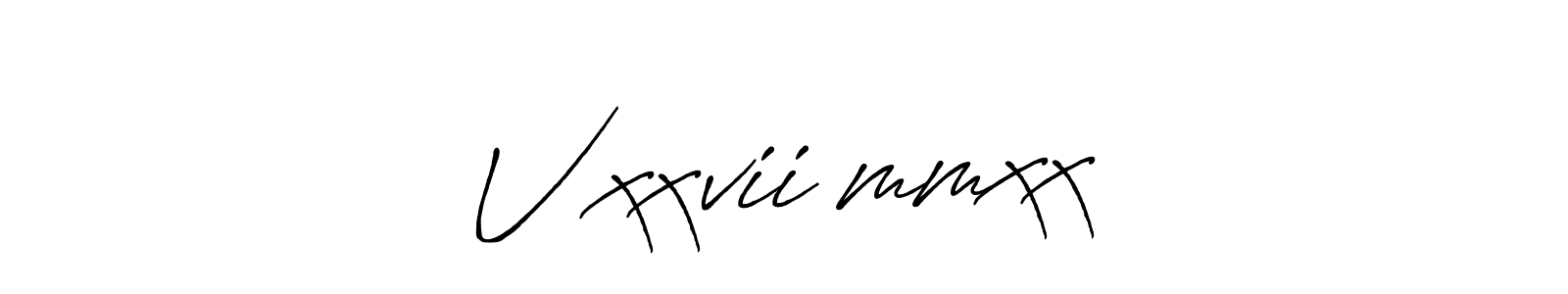 It looks lik you need a new signature style for name V・xxvii・mmxx. Design unique handwritten (Antro_Vectra_Bolder) signature with our free signature maker in just a few clicks. V・xxvii・mmxx signature style 7 images and pictures png