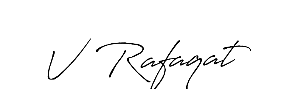 How to make V  Rafaqat signature? Antro_Vectra_Bolder is a professional autograph style. Create handwritten signature for V  Rafaqat name. V  Rafaqat signature style 7 images and pictures png