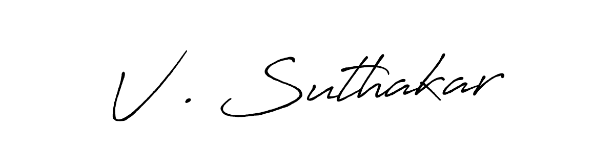 Similarly Antro_Vectra_Bolder is the best handwritten signature design. Signature creator online .You can use it as an online autograph creator for name V . Suthakar. V . Suthakar signature style 7 images and pictures png