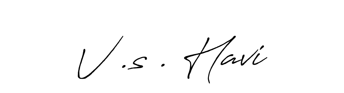 Similarly Antro_Vectra_Bolder is the best handwritten signature design. Signature creator online .You can use it as an online autograph creator for name V .s . Havi. V .s . Havi signature style 7 images and pictures png