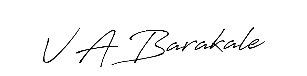 Make a beautiful signature design for name V A Barakale. Use this online signature maker to create a handwritten signature for free. V A Barakale signature style 7 images and pictures png