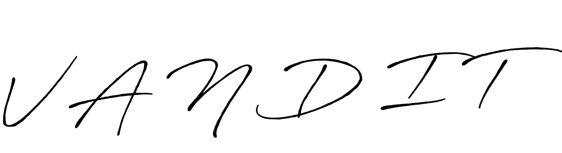 Create a beautiful signature design for name V A N D I T. With this signature (Antro_Vectra_Bolder) fonts, you can make a handwritten signature for free. V A N D I T signature style 7 images and pictures png