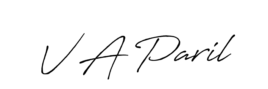 Similarly Antro_Vectra_Bolder is the best handwritten signature design. Signature creator online .You can use it as an online autograph creator for name V A Paril. V A Paril signature style 7 images and pictures png