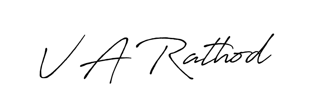 How to make V A Rathod signature? Antro_Vectra_Bolder is a professional autograph style. Create handwritten signature for V A Rathod name. V A Rathod signature style 7 images and pictures png