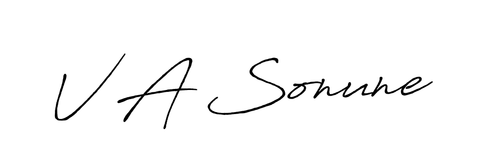 Make a short V A Sonune signature style. Manage your documents anywhere anytime using Antro_Vectra_Bolder. Create and add eSignatures, submit forms, share and send files easily. V A Sonune signature style 7 images and pictures png