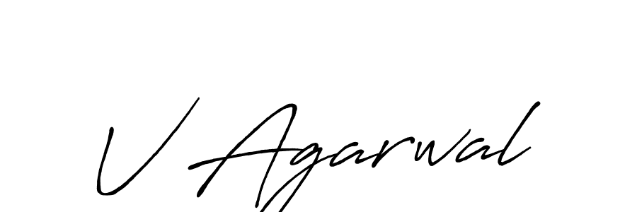 Also we have V Agarwal name is the best signature style. Create professional handwritten signature collection using Antro_Vectra_Bolder autograph style. V Agarwal signature style 7 images and pictures png