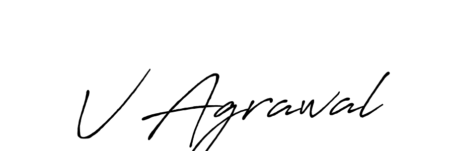 Design your own signature with our free online signature maker. With this signature software, you can create a handwritten (Antro_Vectra_Bolder) signature for name V Agrawal. V Agrawal signature style 7 images and pictures png