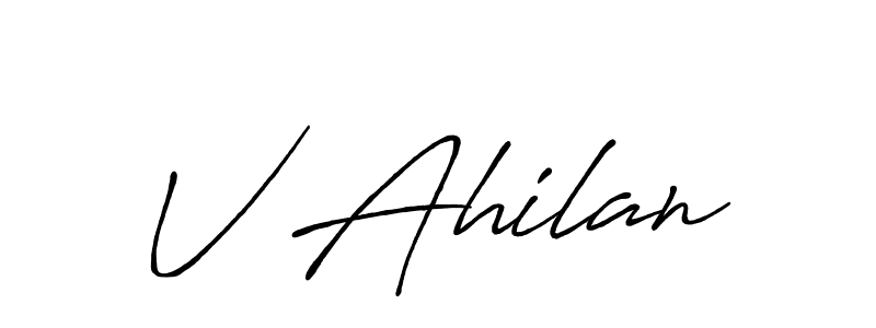 Here are the top 10 professional signature styles for the name V Ahilan. These are the best autograph styles you can use for your name. V Ahilan signature style 7 images and pictures png