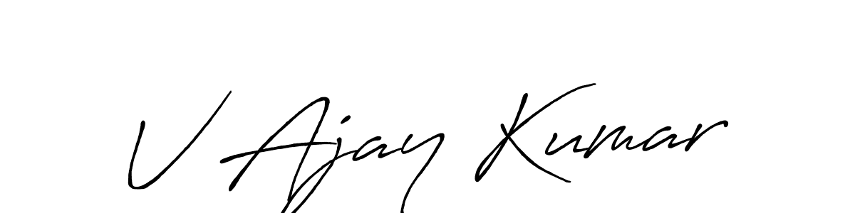 Make a beautiful signature design for name V Ajay Kumar. Use this online signature maker to create a handwritten signature for free. V Ajay Kumar signature style 7 images and pictures png