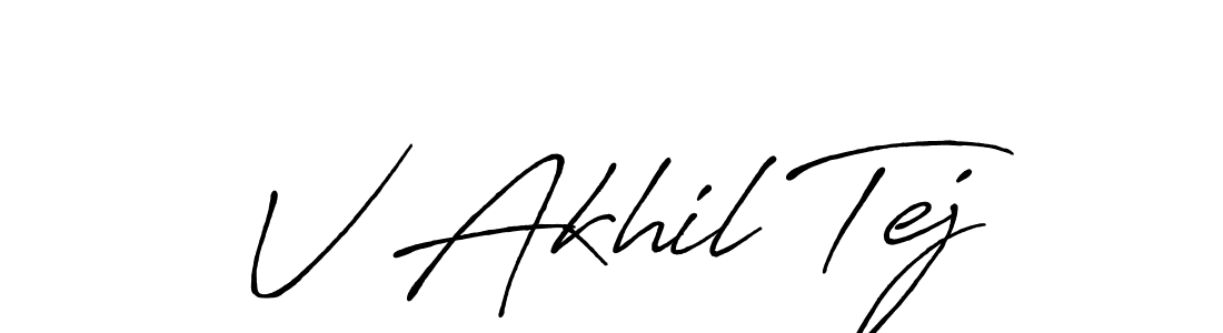 How to Draw V Akhil Tej signature style? Antro_Vectra_Bolder is a latest design signature styles for name V Akhil Tej. V Akhil Tej signature style 7 images and pictures png