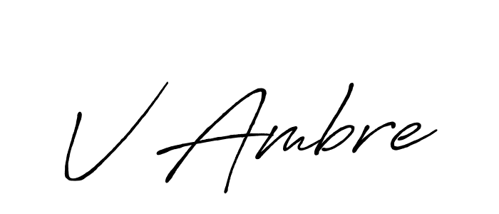 How to make V Ambre signature? Antro_Vectra_Bolder is a professional autograph style. Create handwritten signature for V Ambre name. V Ambre signature style 7 images and pictures png